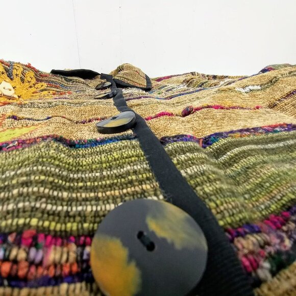 Art to Wear Boho Embroidered Applique Floral Jacket Drapers & Damon Medium EUC - Picture 7 of 12